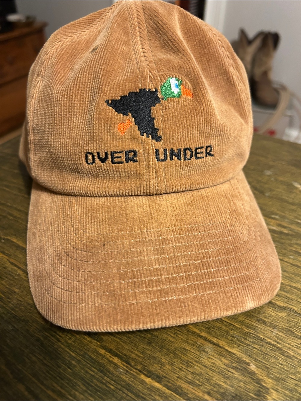 Over Under brown Corduroy Duck Baseball Hat